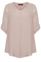 EVANS Curve Blush Pink Double Layer Blouse