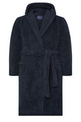 BadRhino Big & Tall Navy Blue Super Soft Borg Dressing Gown
