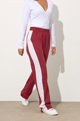 LTS Tall Red Side Stripe Fitted Straight Leg Joggers | Long Tall Sally 1