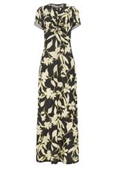 LTS Tall Black Floral Twist Front Maxi Dress