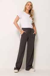 LTS Tall Women's Chocolate Brown Side Stripe Wide Leg Joggers | Long Tall Sally 3