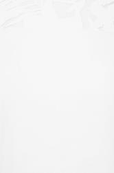 YOURS Plus Size White Floral Mesh Panel T-Shirt | Yours Clothing 5