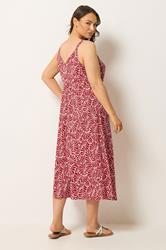 YOURS Plus Size Red Swirl Keyhole Dress | Yours Clothing 2