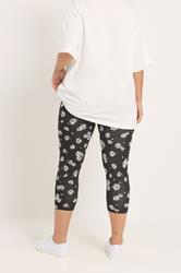 YOURSET 2 PACK Plus Size Black Daisy Cropped Leggings | Yours Clothing 6