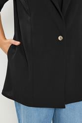YOURS Plus Size Black Short Sleeve Blazer | Yours Clothing 2