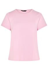 YOURS Curve Pink Interlock T-Shirt