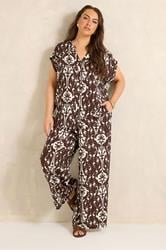 EVANS Plus Size Chocolate Top & Trouser Set | Evans 3