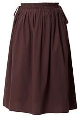 YOURS Curve Chocolate Brown Poplin Midi Skirt