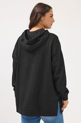 YOURS Plus Size Black 'Weekend Hoodie' Slogan Hoodie | Yours Clothing 2