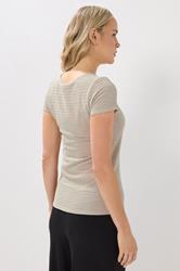 LTS Tall Ivory White Textured Slash Neck Top | Long Tall Sally 2