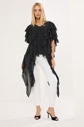 STAR Black Mesh Ruffle Blouse | StarByJM 4