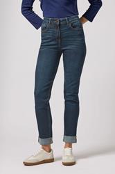 M&Co Blue Mid Wash Ankle Grazer Cigarette Jeans | M&Co 1