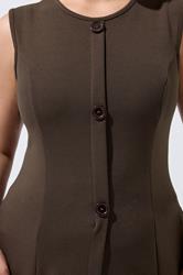 LIMITED COLLECTION Plus Size Chocolate Brown Seam Detail Waistcoat | Yours Clothing 4