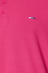 BadRhino Big & Tall Pink & White Tipped Polo Shirt | BadRhino 5