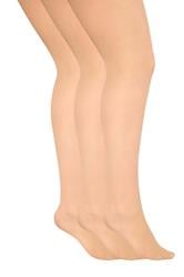 YOURSET 3 PACK Nude 20 Denier Ladder Resist Tights