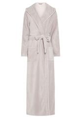 LTS Tall Stone Brown Luxury Soft Fleece Maxi Dressing Gown