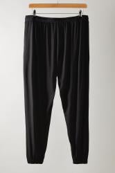 EVANS Plus Size Black Jersey Tapered Trousers | Evans 7