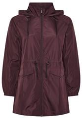 YOURS Curve Purple Drawstring Lightweight Parka Jacket