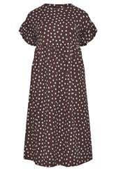 YOURS Curve Chocolate Brown Polka Dot Maxi Dress
