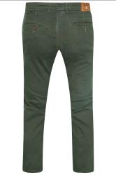 KAM Dark Khaki Green Chino Trousers | BadRhino 5