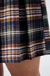 LIMITED COLLECTION Plus Size Black Check Pleated Mini Skirt | Yours Clothing 5