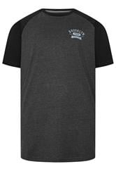 KAM Big & Tall Black 'Brooklyn' Raglan Tee | BadRhino 2