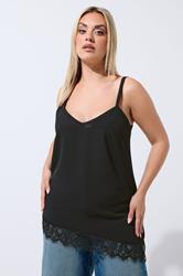 LIMITED COLLECTION Plus Size Black Asymmetric Vest Top | Yours Clothing 3