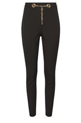 STAR Black Eyelet Chain Waist Trousers | StarByJM 6