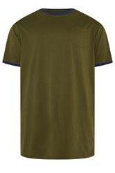 KAM Big & Tall Olive Green Ringer T-Shirt | BadRhino 4