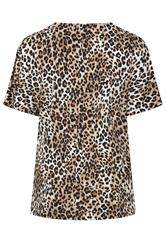 YOURS Plus Size Brown Leopard Pleated Front Top | Yours Clothing 6
