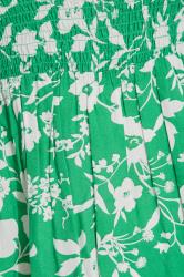 Plus Size Green Floral Shirred Vest Top | Yours Clothing 5