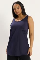 Navy Vest Top | Yours Clothing 3