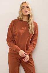 LTS Tall Rust Orange Crew Neck Sweatshirt | Long Tall Sally 2