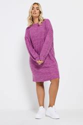 YOURS Plus Size Pink Soft Touch Jumper Dress | Yours Clothing 3
