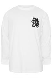 BadRhino Big & Tall White Panther Long Sleeve Graphic T-Shirt | BadRhino 6