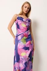 STAR Purple Floral Cowl Neckline Maxi Dress | StarByJM 1