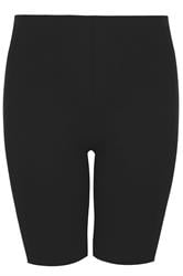 2 PACK Plus Size Black Stretch Cycling Shorts | Yours Clothing 7