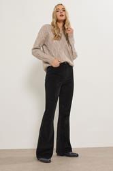 LTS Tall Black Cord Flare Jeans | Long Tall Sally 3
