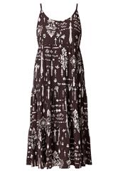 YOURS Plus Size Brown Tiered Maxi Dress | Yours Clothing 5