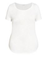 Slub Short Sleeve White T-Shirt | Evans