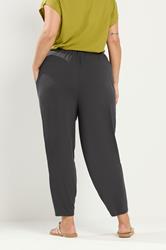YOURS Plus Size Grey Wide Leg Seam Joggers | Yours Clothing 2