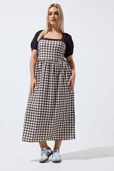 LIMITED COLLECTION Plus Size Black Contrast Gingham Dress | Yours Clothing 3