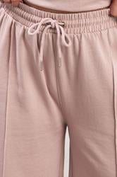 YOURS Plus Size Dusky Pink Wide Leg Joggers | Yours Clothing 4
