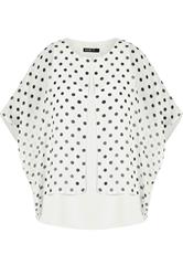 YOURS Plus Size White Polka Dot Double Layer Top | Yours Clothing 5