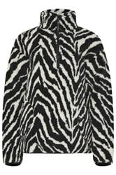 LTS Tall Black Zebra Half Zip Fleece Jacket