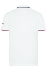 BadRhino Big & Tall White England Embroided Polo Shirt | BadRhino 8