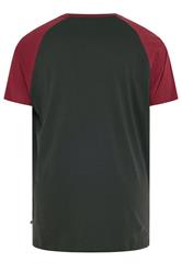 KAM Big & Tall Black Raglan Graphic Print T-Shirt | BadRhino 2