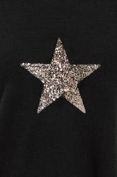 YOURS Plus Size Black Sequin Embellished Star Jumper | Yours Clothing 4