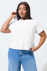 LIMITED COLLECTION Plus Size White Boxy T-Shirt | Yours Clothing 3