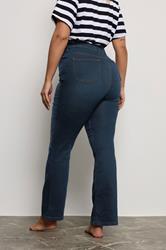 YOURS Plus Size Dark Indigo Blue Bootcut Stretch ISLA Jeans | Yours Clothing 3